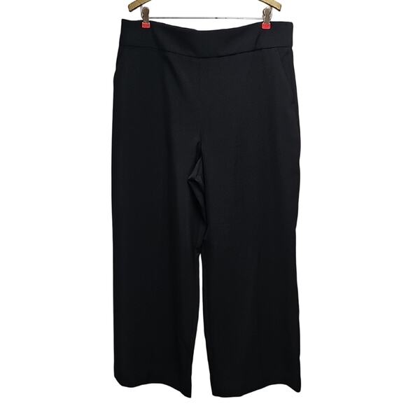Nine West Sophisticated Black Wide Leg Pull On Women's Dress Pants XL (NWT) - Picture 1 of 9
